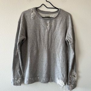 MOTHER | The Big Easy Distressed Pullover